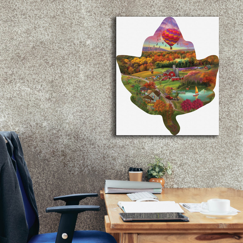 «Fall Valley» par Bigelow, illustrations sur toile, H 30 po x l 26 po x P 1,5 po