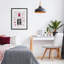 «Think Pink», impression encadrée de rouge à lèvres sous verre, design par Martina Pavlova-332197816-332197817