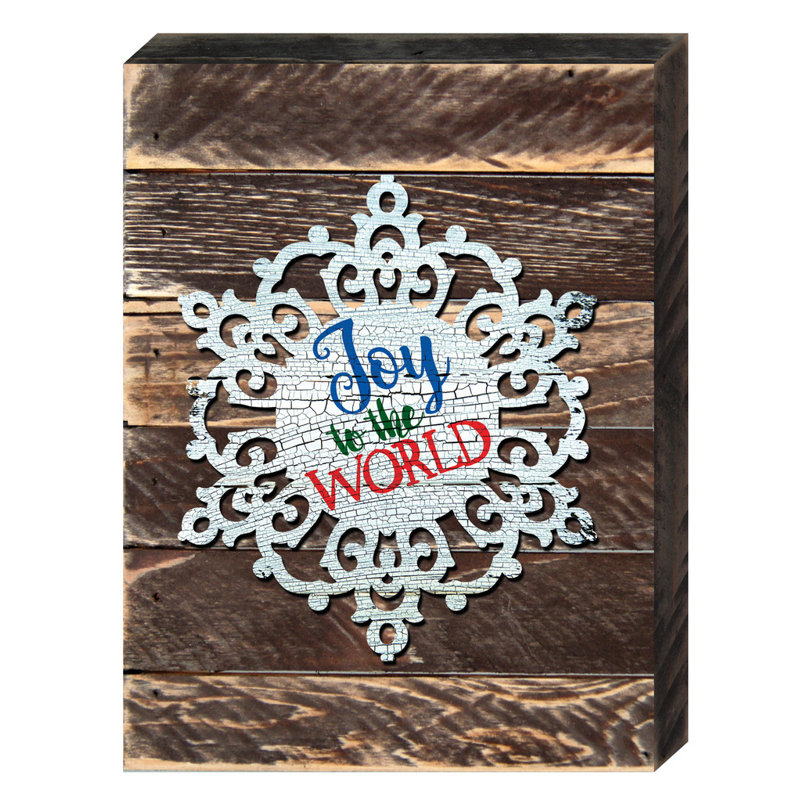 Flocon de neige en bois rétro, H 18 po x l 12 po x 1,5 po