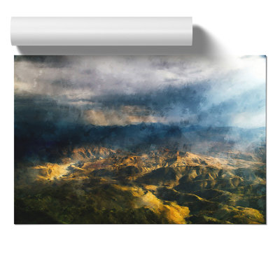 Sunlight over Lalibela in Ethiopia Painting - Frameless Print