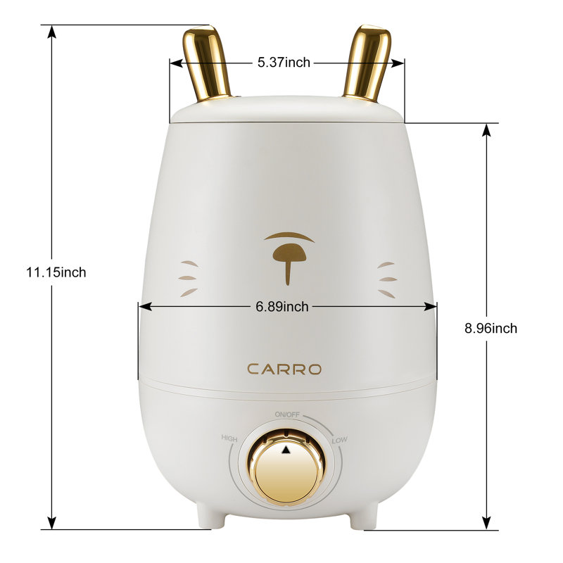 Humidificateur à brume fraîche 3L avec plateau aromatique pour bureau, chambre de bébé et salon