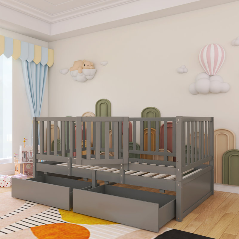 Lit de jour Imarnie, Gris, Lit simple