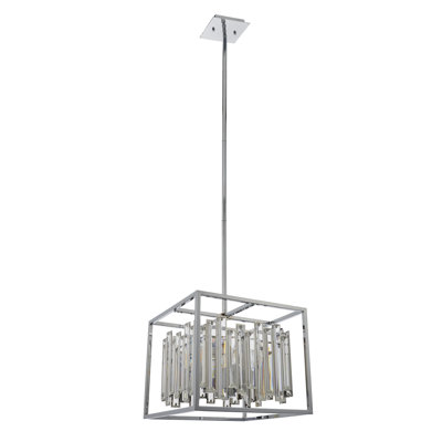 Abingdon 4 - Light Chrome Square/Rectangle Pendant