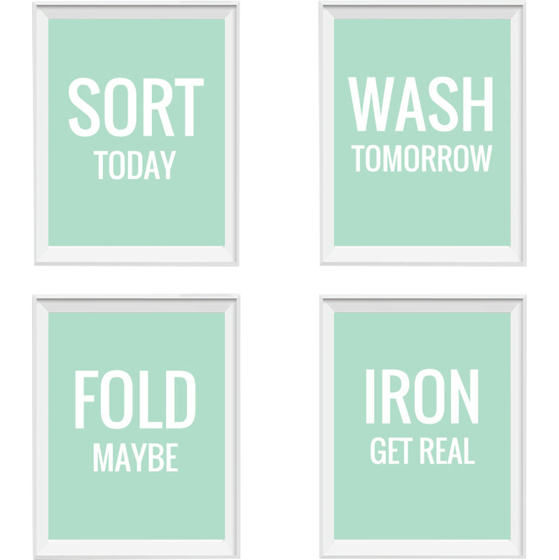 " Laundry Room " 4 - Pieces