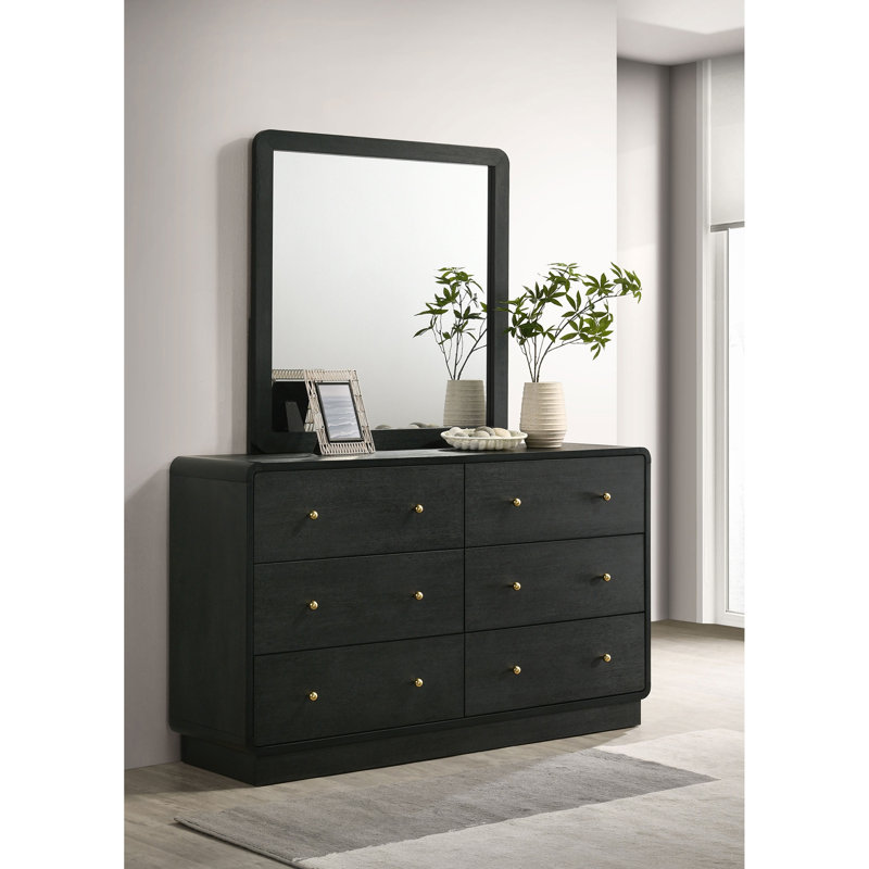 Commode 6 tiroirs avec miroir