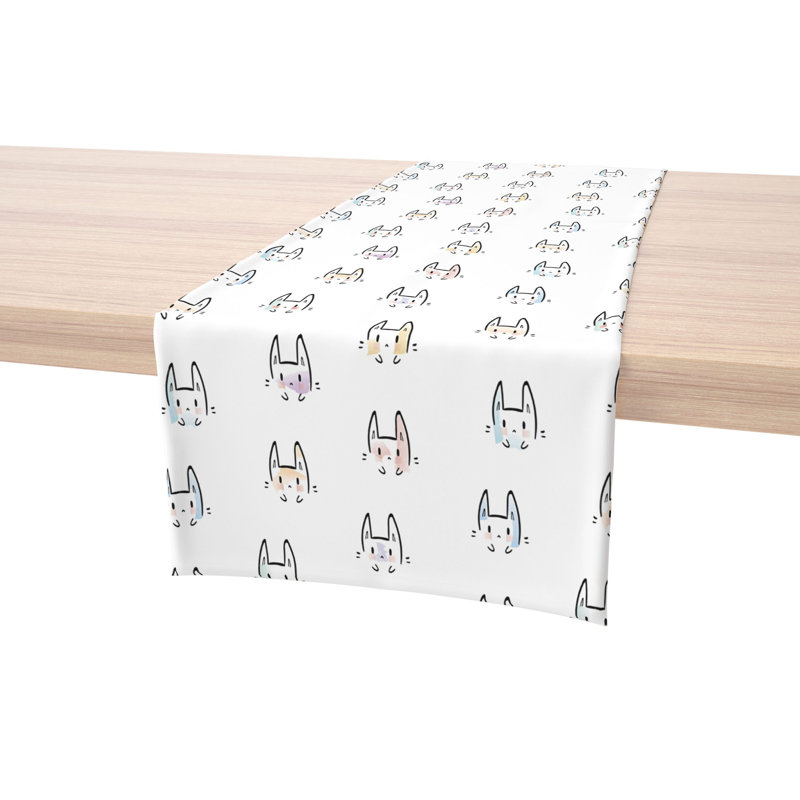 Rectangular Cotton Twill Table Runner, 108" x 16"