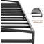 Base de lit double pleine grandeur - Plateforme en métal robuste de 6 pouces, sommier à matelas, silencieux, aucun sommier requis, assemblage facile, antidérapant, noir-552983211-552983204-552983206