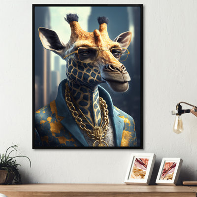 Girafe Ganster - Impression sur toile
