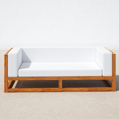 Modway Newbury Accent Lounge Outdoor Patio Premium Grade A Teak Wood Sofa