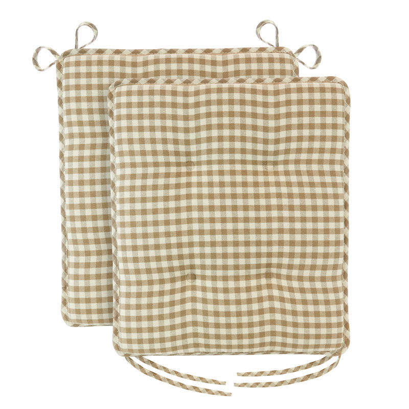 Rocking Chair Cushion Set, Natural Checkered