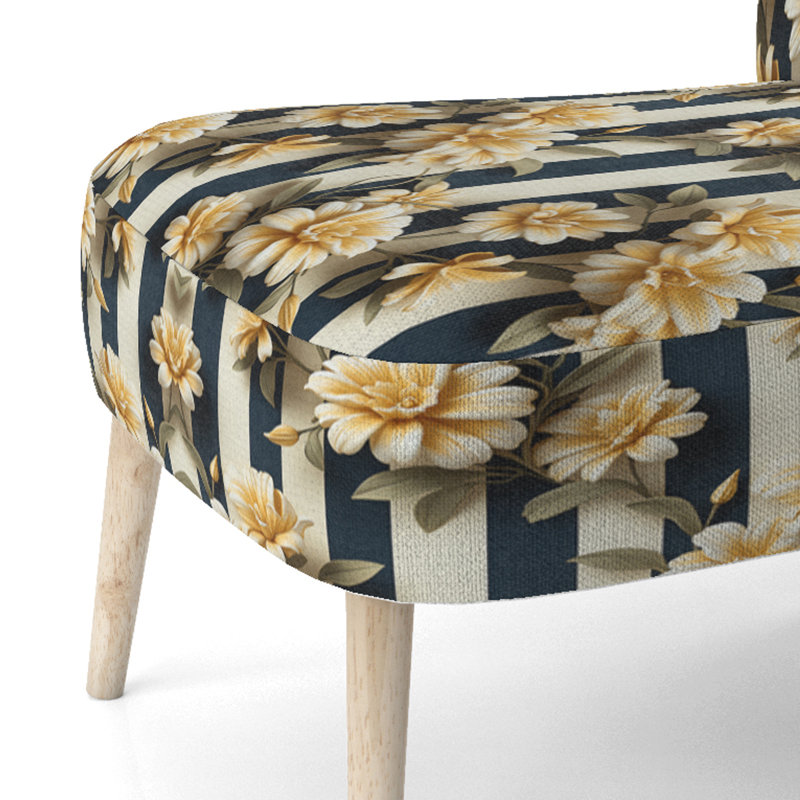 Chaise d'appoint rembourrée Nautical Charm