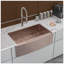 Évier de cuisine 33 en or rose 33 - évier de cuisine 33 * 21 * 10 pouces à tablier frontal en acier inoxydable de calibre 16