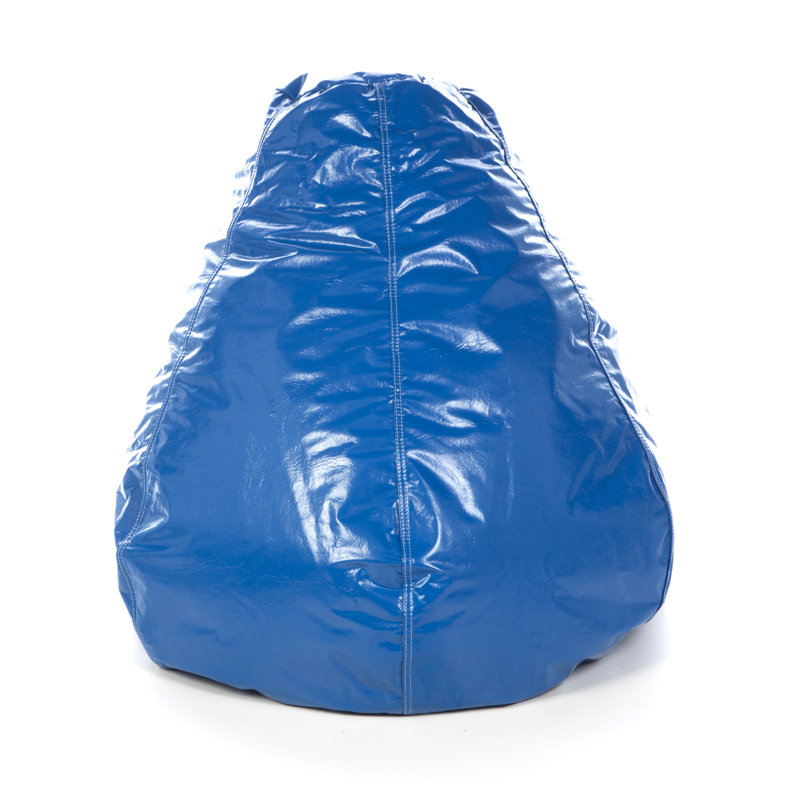 Fauteuil à billes en faux cuir standard, Bleu nautique