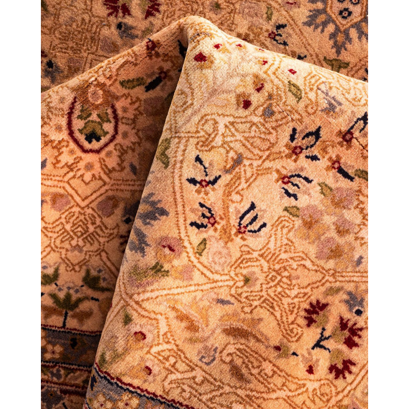 Tapis unique noué à la main Weirsky - rose Weirsky