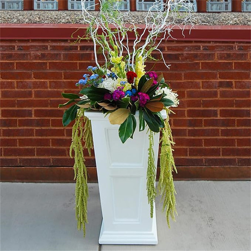 Fairfield 28" Tall Planter, 16X16, White