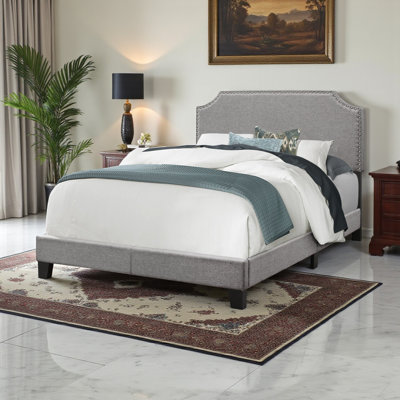 Lit tapissier double aspect gris Willand