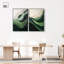 Green Echoes Set, ensemble de 2 ensembles abstraits élégants sur toile -1936399077-1936399096