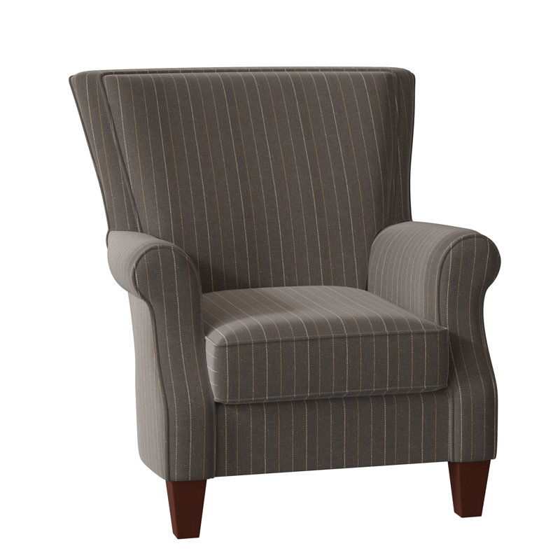Fauteuil Geary, Cleo 41 rayures grises, Manhattan, Oui