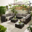 Miacomet Modular PE Rattan Garden Sofa Set and Table for Modern Gardens and Patios (Cover Included)-2065260312-2147318905