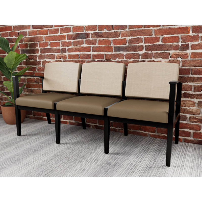 Canapé 3 places, Chambray calcaire / Patriot Plus taupe, Noir