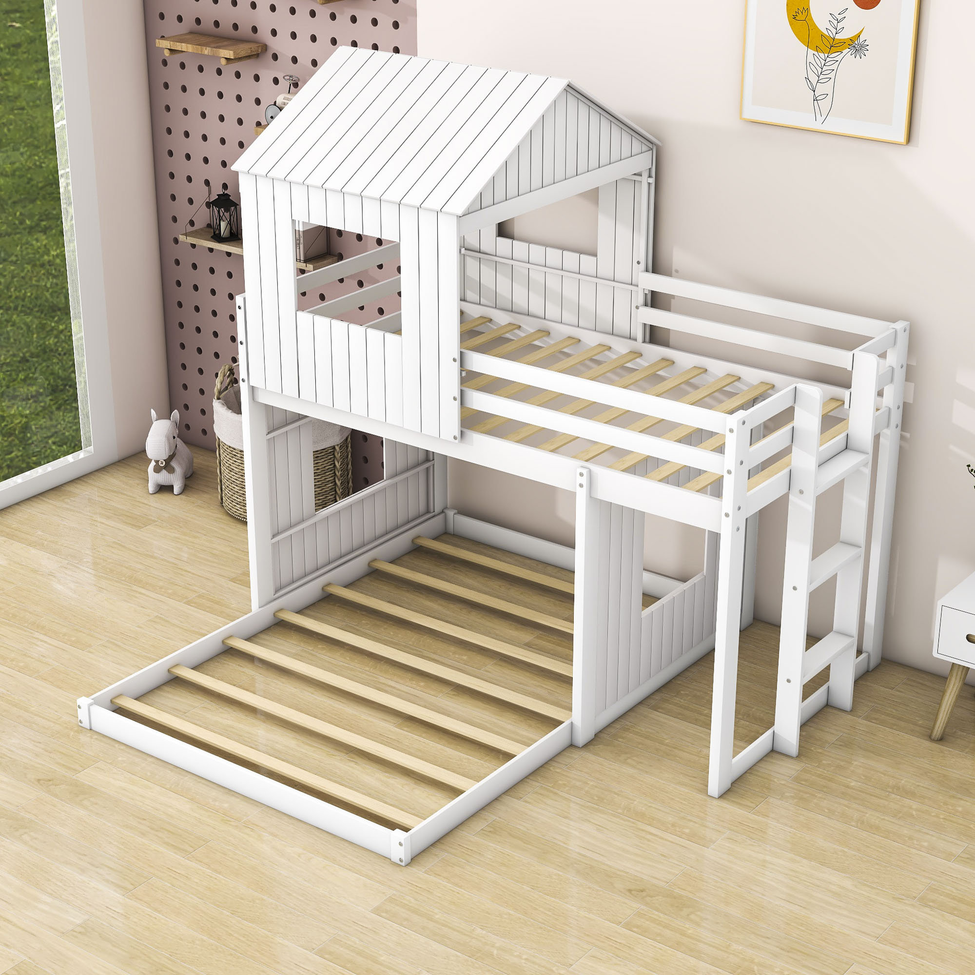 Harper Orchard Nemacolin Kids Twin Over Full Bunk Bed | Wayfair