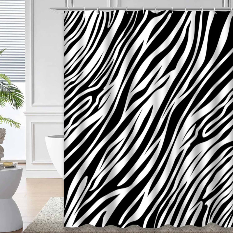 Rideau de douche Zebra Spots, L 72 po x l 72 po