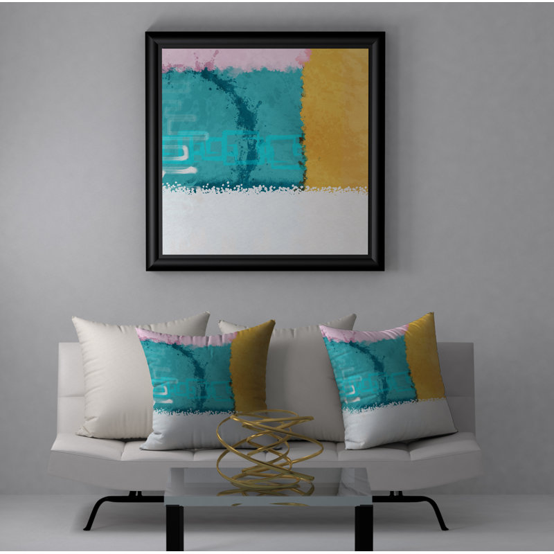 Coussin décoratif abstraite, 18" x 18"