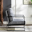Chaise d'appoint Mid-Century moderne, structure carrée en métal durable, revêtement moelleux-842047453