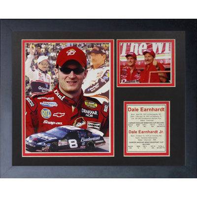 Souvenirs encadrée, "et dale earnhardt jr." Dale Earnhardt Sr.