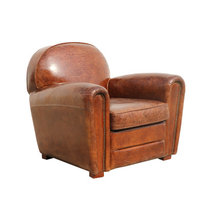 32" Wide Top Grain Leather Armchair