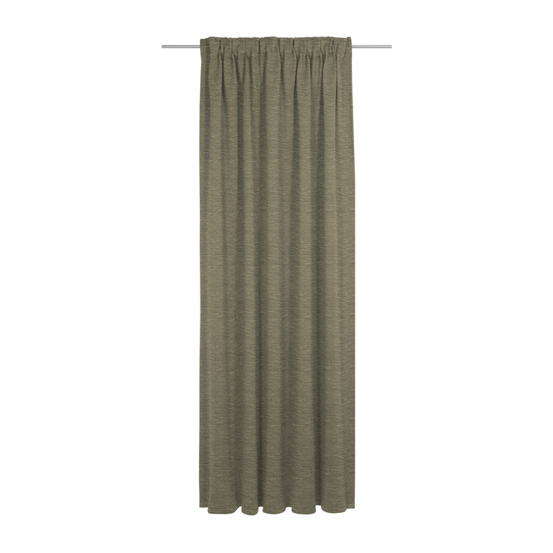 Polyacrylic Opaque Pinch Pleat Curtain Panel, Taupe, 132cm Width x 305cm Drop