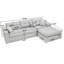 Canapé convertible en coin avec méridienne à compression Corduroy, canapé modulaire en L avec éponge haute densité, canapé convertible sans assemblage requis-989088686