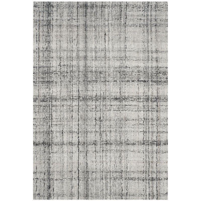 Wes Hand Woven Wool Grey Indoor Rug, Rectangle 91 x 152cm
