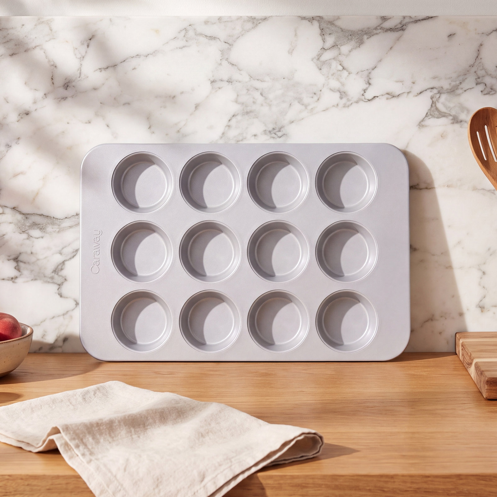 Caraway Nonstick Muffin Pan, Cream, Cream