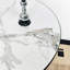Round Marble Top Metal Base Dining Table-812122793