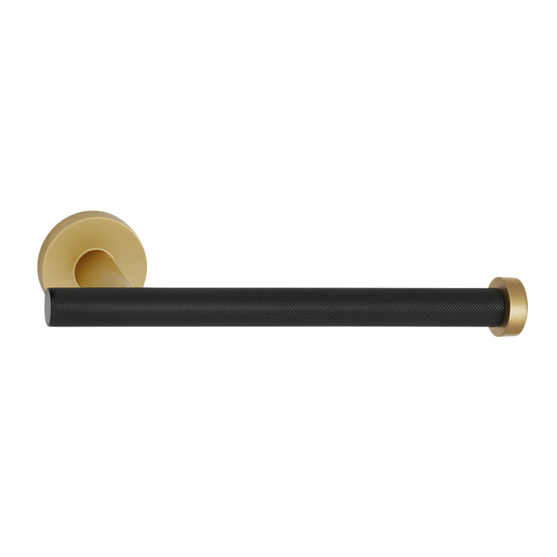 Rashana- Tissue Holder Knurled Bar - Right, Champagne / noir mat