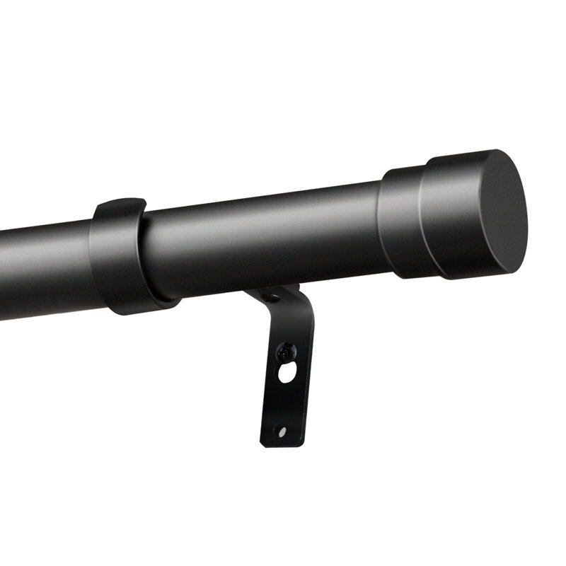 Tringle à rideaux simple ajustable robuste de 1 po de diamètre - Tringle à draperie télescopique très solide facile à installer pouvant contenir des rideaux lourds