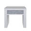 Table d'appoint miroir avec tiroir et piètement traîneau