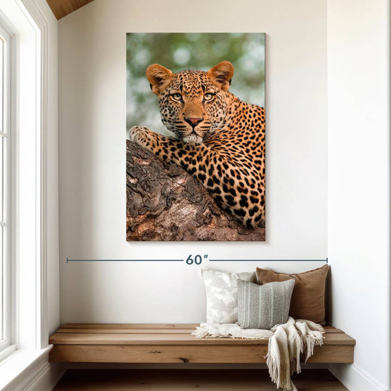 Brampt Striking Leopard, 48" H x 32" W