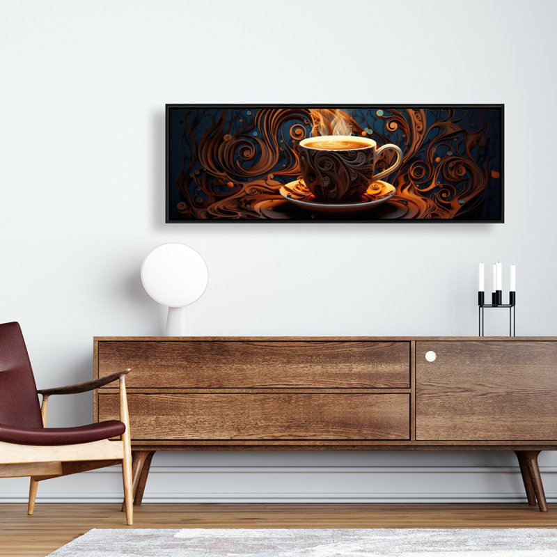 Coffee trance - 16"x48" Framed canvas