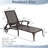 Adjustable Cast Aluminum Patio Chaise Lounge with Wheels and Reclining Backrest-1662939755