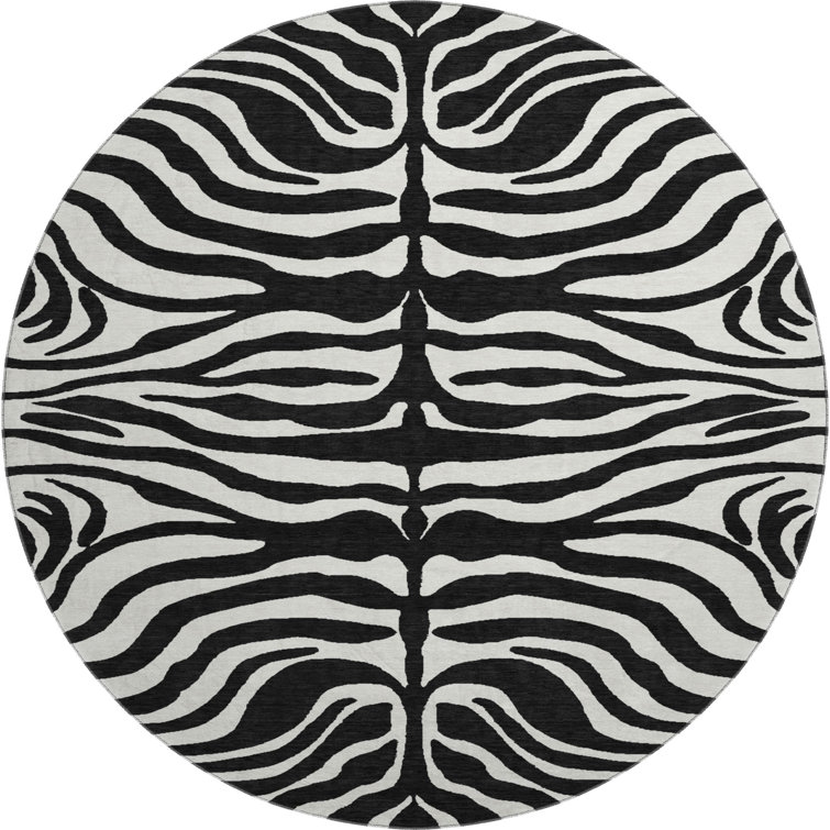 Premium Machine Washable Goulven AMF1042 Animal Print Rug