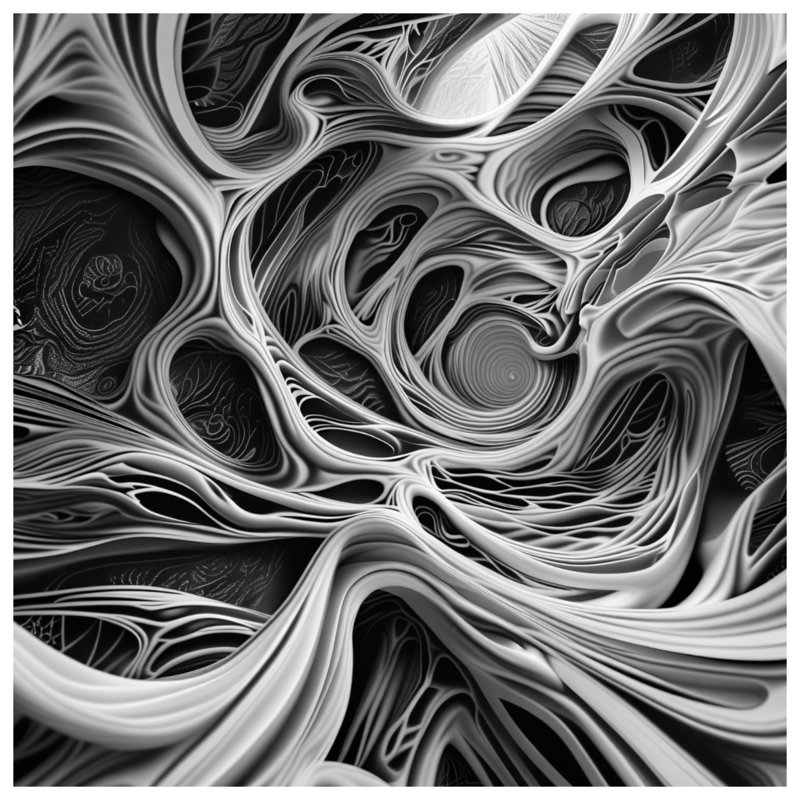 Rideaux de douche Intricate Abstract Swirls, L 70 po x H 84 po