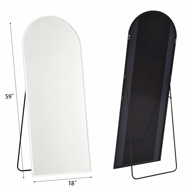 Miroir de plancher Arch, Argent