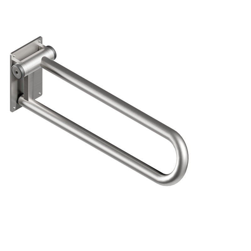Rail articulé HEALTHCRAFT PT, rail de support mural rabattable, 28 po, Gauche, Acier Inoxydable