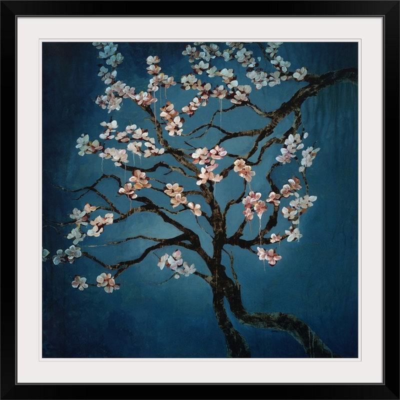 «Almondine» Anihya, reproduction d'art, Cadre noir, H 24 po x l 24 po x P 1 po