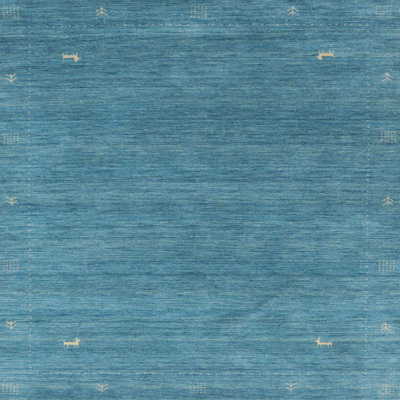 Tapis contemporain bleu