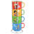 Gibson Peanuts Classic Gentle Reminders Collection 4 Piece Stoneware Stackable Mug Set With Metal Stand In Assorted Colors