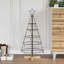 Christmas Cone Tree with Stand Black Steel-1802263296