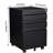 3 Drawer File Cabinet with Lock and Wheels,Black Rolling File Cabinet,Fit A4/Letter/Legal File Stylish & Practical